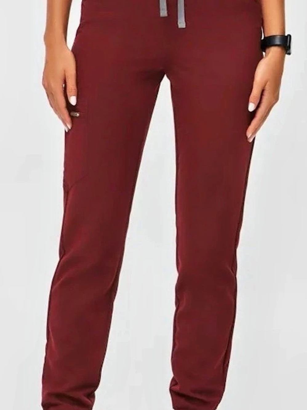FIGS Zamora Jogger Scrub Pant Burgundy XS